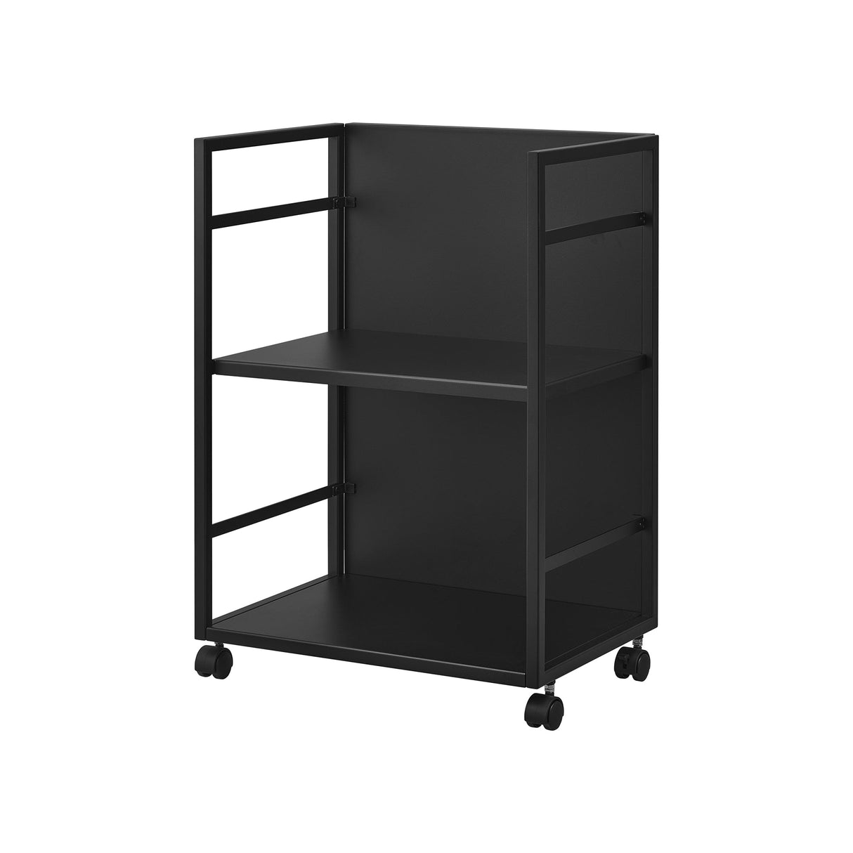 Two-Tier Hideaway Storage Cart (24" H) - Steel-Rolling Carts-Parc Decor