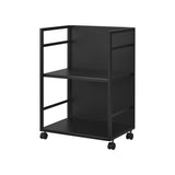 Two-Tier Hideaway Storage Cart (24" H) - Steel-Rolling Carts-Parc Decor