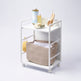 Two-Tier Hideaway Storage Cart (24" H) - Steel-Rolling Carts-Parc Decor