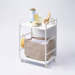 Two-Tier Hideaway Storage Cart (24" H) - Steel
