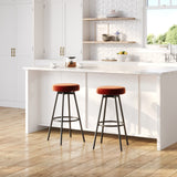 Twyla 2-Piece Glam Swivel-Seat Barstool Set-Dining / Kitchen-Parc Decor