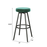 Twyla 2-Piece Glam Swivel-Seat Barstool Set-Dining / Kitchen-Parc Decor