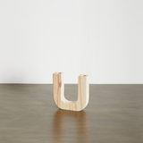 U-Shaped Wooden Double Taper Candlestick Holder-Décor Collection-Parc Decor