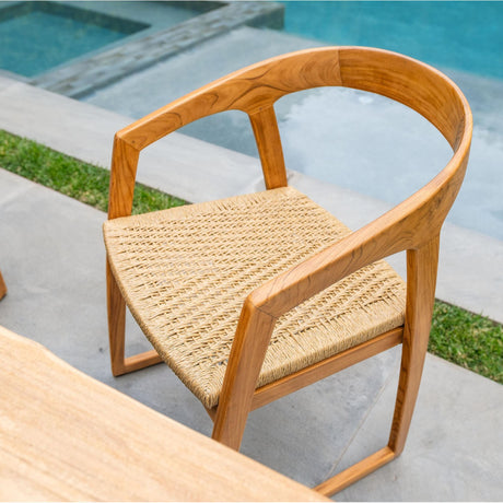 Ubud Natural Teak Dining Chair-Parc Decor