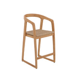 Ubud Natural Teak Indoor/Outdoor Bar Stool-Parc Decor