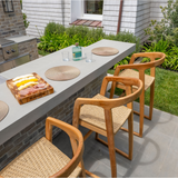 Ubud Natural Teak Indoor/Outdoor Bar Stool - 30"