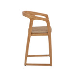 Ubud Natural Teak Indoor/Outdoor Bar Stool-Parc Decor