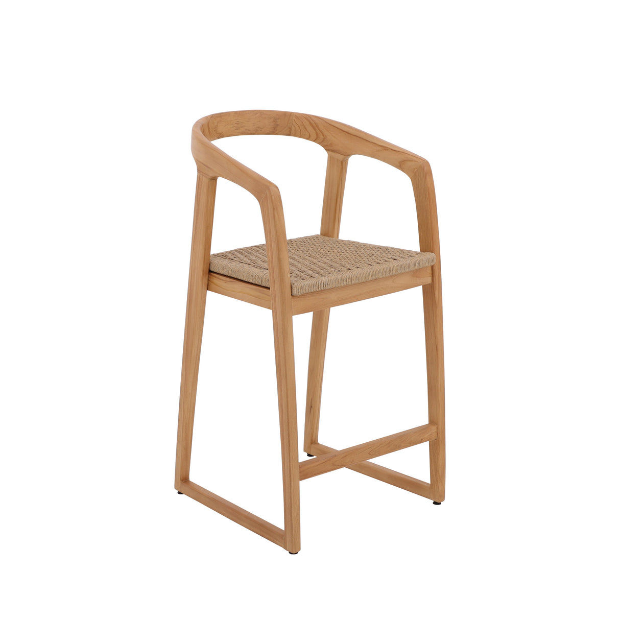 Ubud Natural Teak Indoor/Outdoor Bar Stool-Bar Stool-Parc Decor