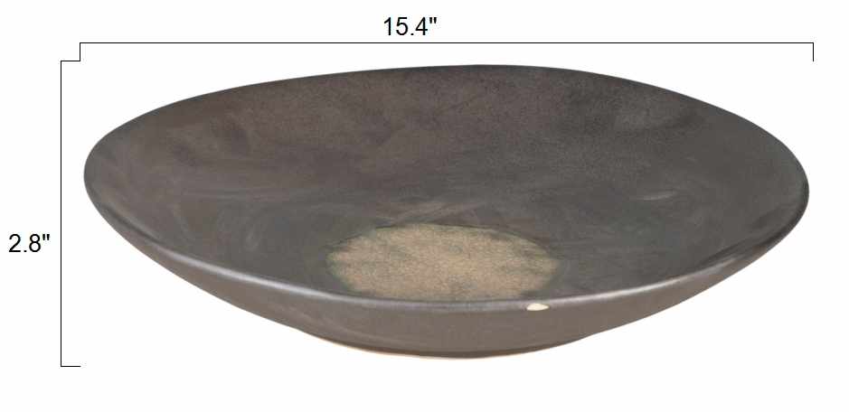 Uncasville Green Ceramic 15" Decorative Plate-Decor-Parc Decor