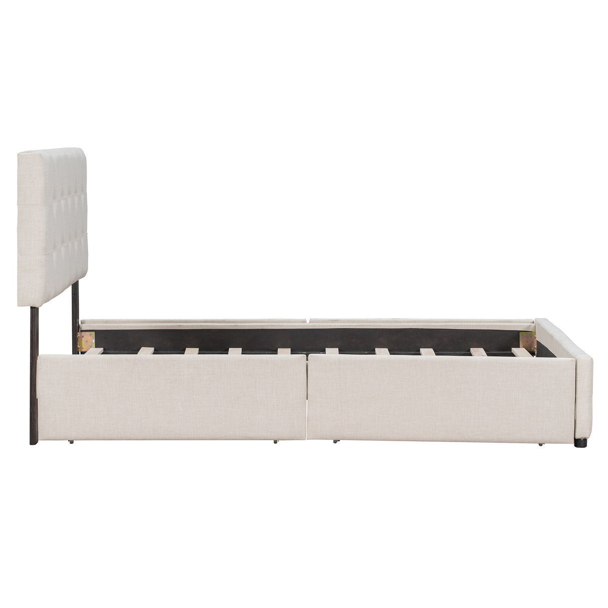 Upholstered Queen Platform Bed with Storage-Bedroom-Parc Decor