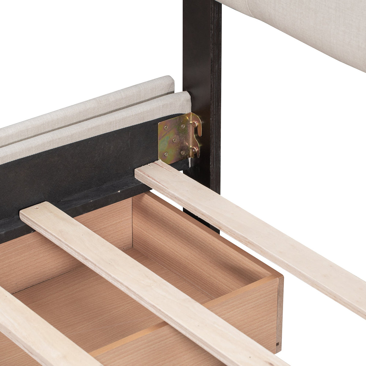 Upholstered Queen Platform Bed with Storage-Bedroom-Parc Decor