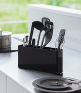 Utensil & Thin Cutting Board Holder - Steel-Utensil Holder-Parc Decor