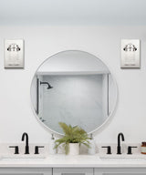 Vada 5"W 1-Light LED Vanity Bath Light Sconce Polished Nickel, Bubble Glass Shade by Kichler