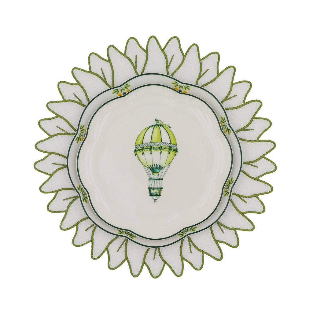 Valensole Lavender Scalloped Ceramic Dinner Plates – Case of 12 (+3 Bonus Plates)