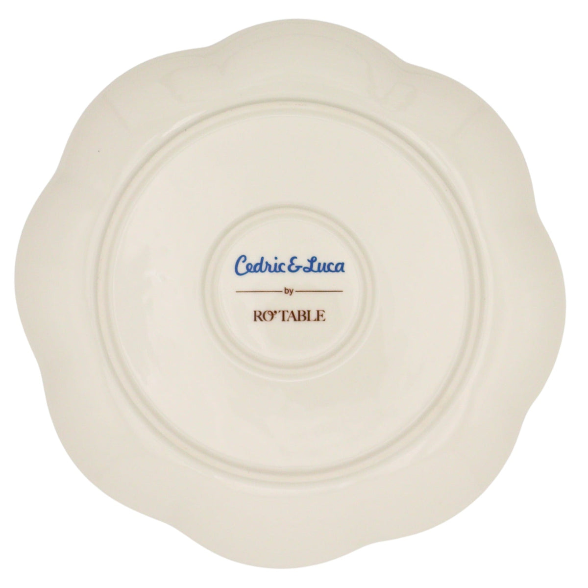 Valensole Lavender Scalloped Ceramic Dinner Plates – Case of 12 (+3 Bonus Plates)