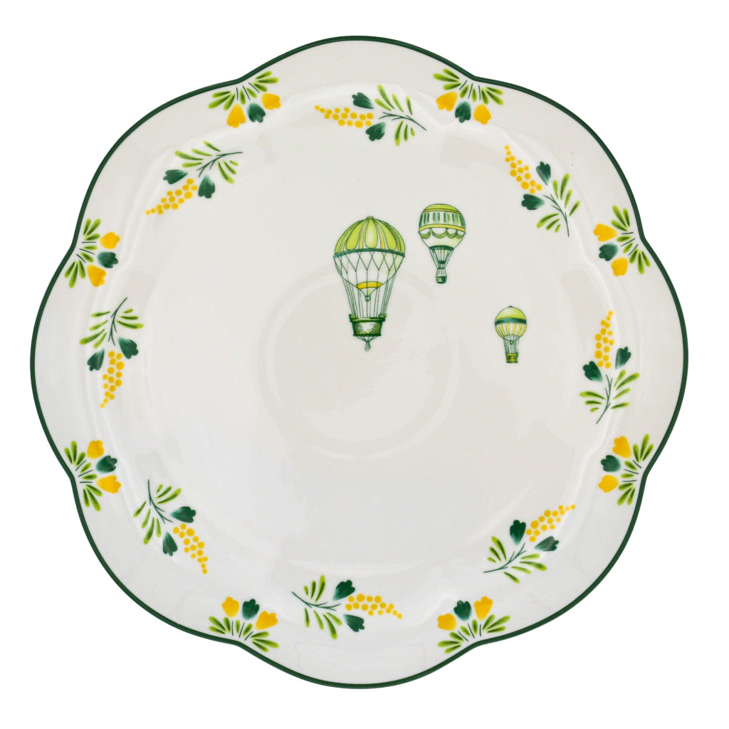 Valensole Lavender Scalloped Ceramic Dinner Plates – Case of 12 (+3 Bonus Plates)