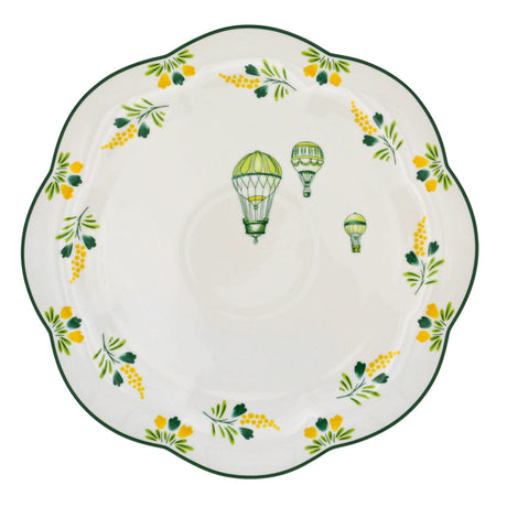 Valensole Lavender Scalloped Ceramic Dinner Plates – Case of 12 (+3 Bonus Plates)