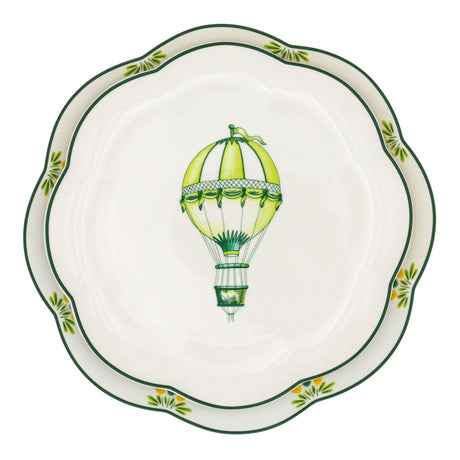 Valensole Lavender Scalloped Ceramic Dinner Plates – Set of 4 (+1 Bonus Plate)