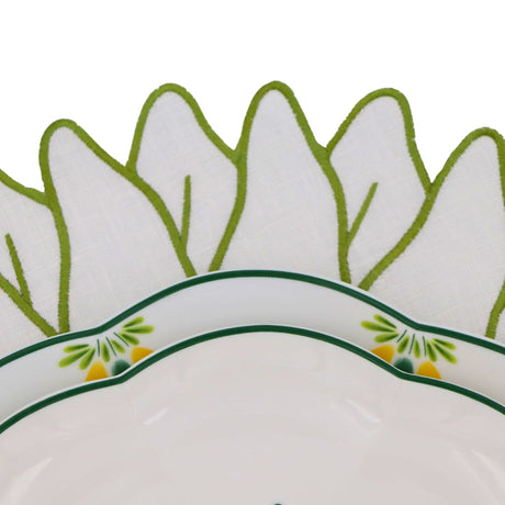 Valensole Lavender Scalloped Ceramic Dinner Plates – Set of 4 (+1 Bonus Plate)