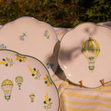 Valensole Lavender Scalloped Ceramic Starter Plates – Set of 4 (+1 Bonus Plate)