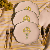 Valensole Lavender Scalloped Ceramic Starter Plates – Set of 4 (+1 Bonus Plate)