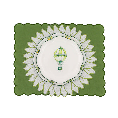 Valensole Lavender Scalloped Ceramic Starter Plates – Set of 4 (+1 Bonus Plate)