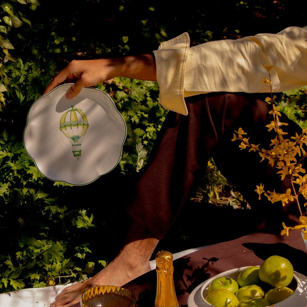 Valensole Lavender Scalloped Starter Plate - Case of 12 Plates (+3 Bonus Plates)-Starter Plate-Parc Decor