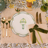 Valensole Lavender Scalloped Starter Plate - Set of 4 (+1 Bonus Plate)-Starter Plate-Parc Decor