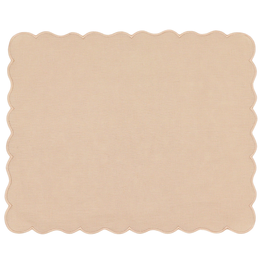 Vanilla Swirl Linen Placemats – Set of 4
