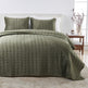 Velvet Box-Stitched Quilt Set - Vivica Collection-Quilts & Comforters-Parc Decor