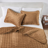 Velvet Box-Stitched Quilt Set - Vivica Collection-Quilts & Comforters-Parc Decor