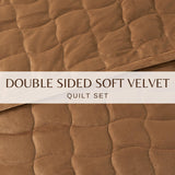 Velvet Box-Stitched Quilt Set - Vivica Collection-Quilts & Comforters-Parc Decor