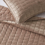 Velvet Box-Stitched Quilt Set - Vivica Collection-Quilts & Comforters-Parc Decor
