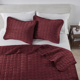 Velvet Box-Stitched Quilt Set - Vivica Collection-Quilts & Comforters-Parc Decor