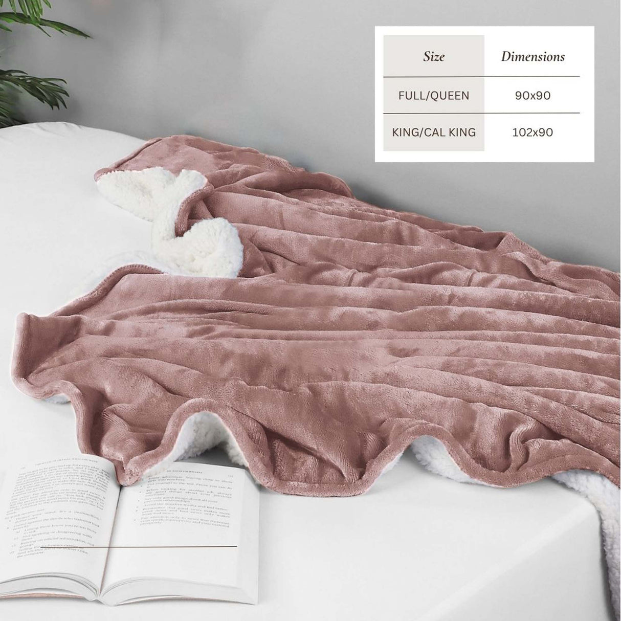 Velvet Plush Sherpa Bed Blanket - Sherpa Fleece Collection-Blankets-Parc Decor