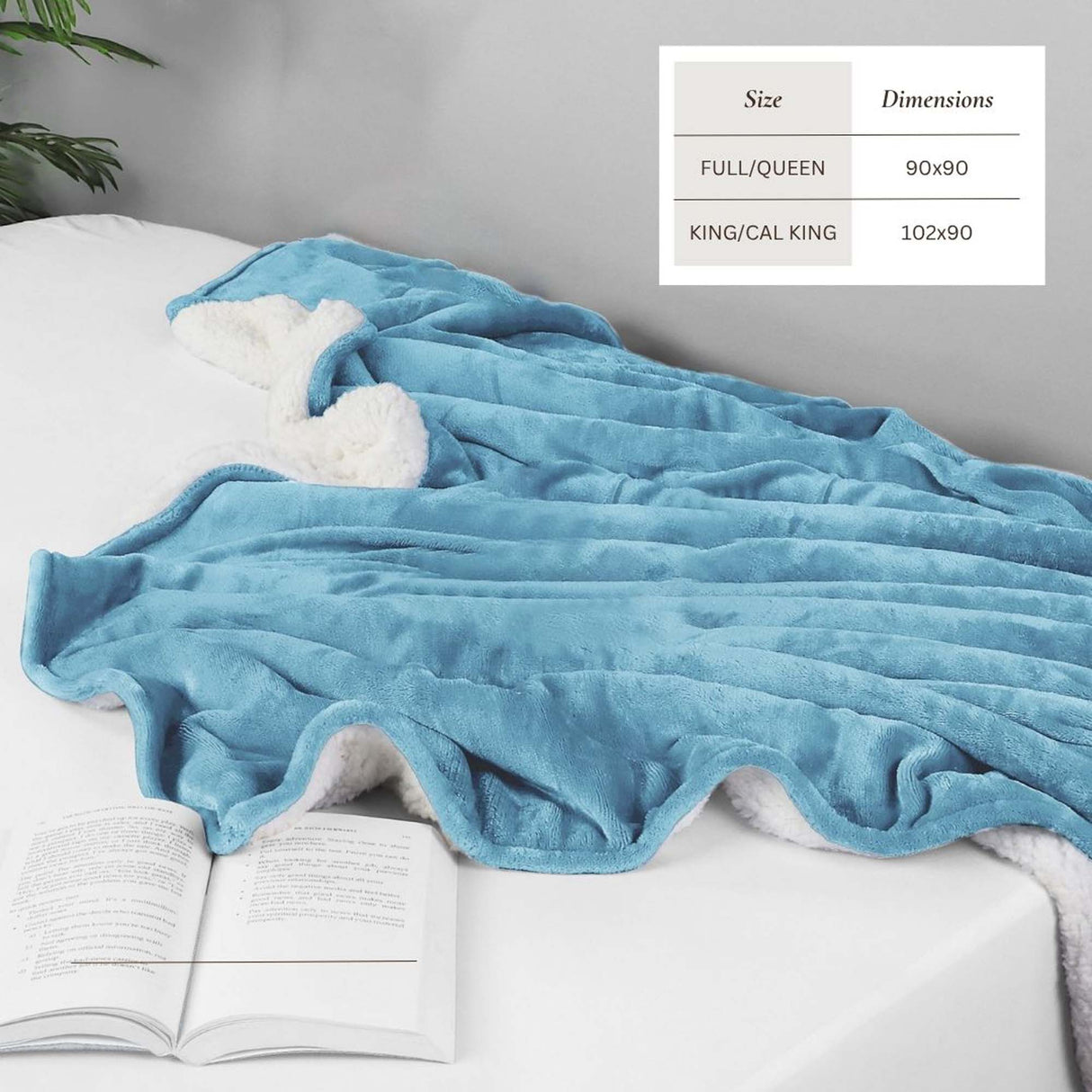 Velvet Plush Sherpa Bed Blanket - Sherpa Fleece Collection-Blankets-Parc Decor