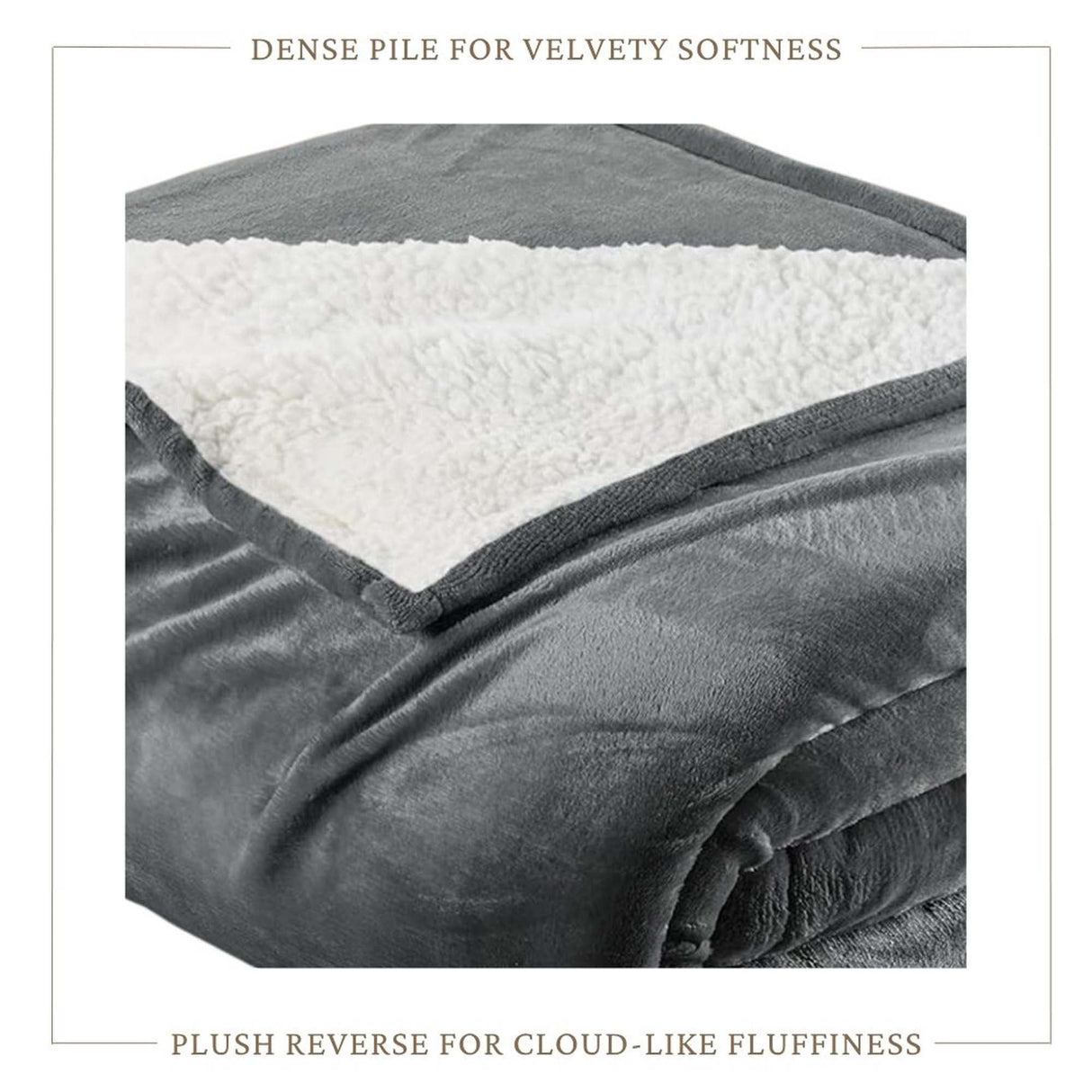 Velvet Plush Sherpa Bed Blanket - Sherpa Fleece Collection-Blankets-Parc Decor