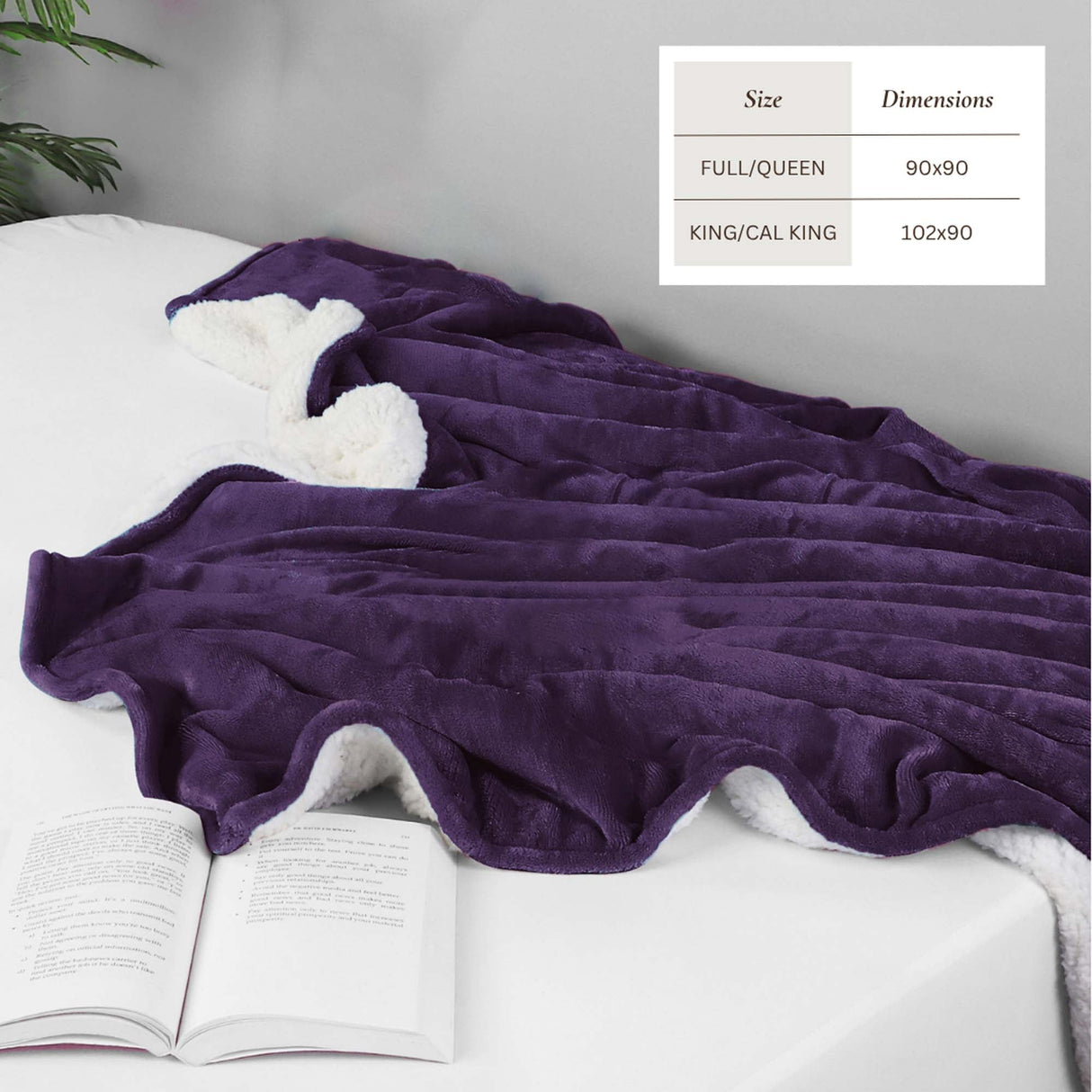 Velvet Plush Sherpa Bed Blanket - Sherpa Fleece Collection-Blankets-Parc Decor