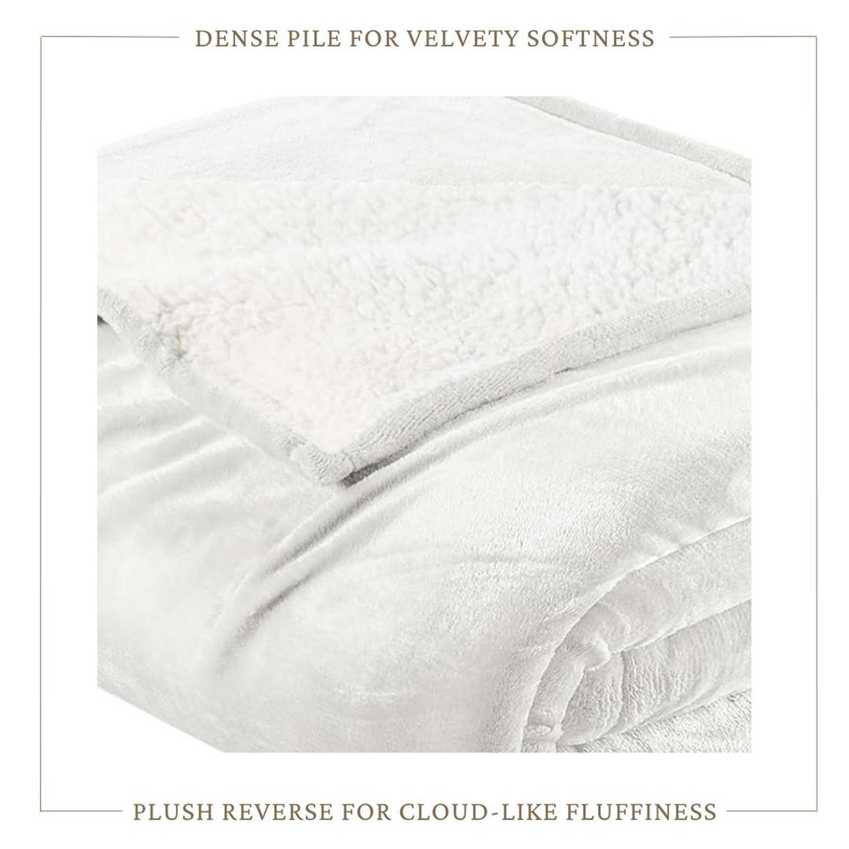 Velvet Plush Sherpa Bed Blanket - Sherpa Fleece Collection-Blankets-Parc Decor