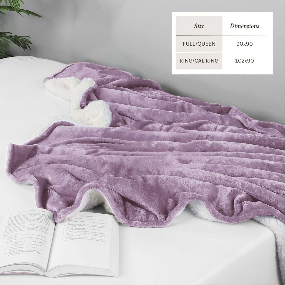 Velvet Plush Sherpa Bed Blanket - Sherpa Fleece Collection-Blankets-Parc Decor