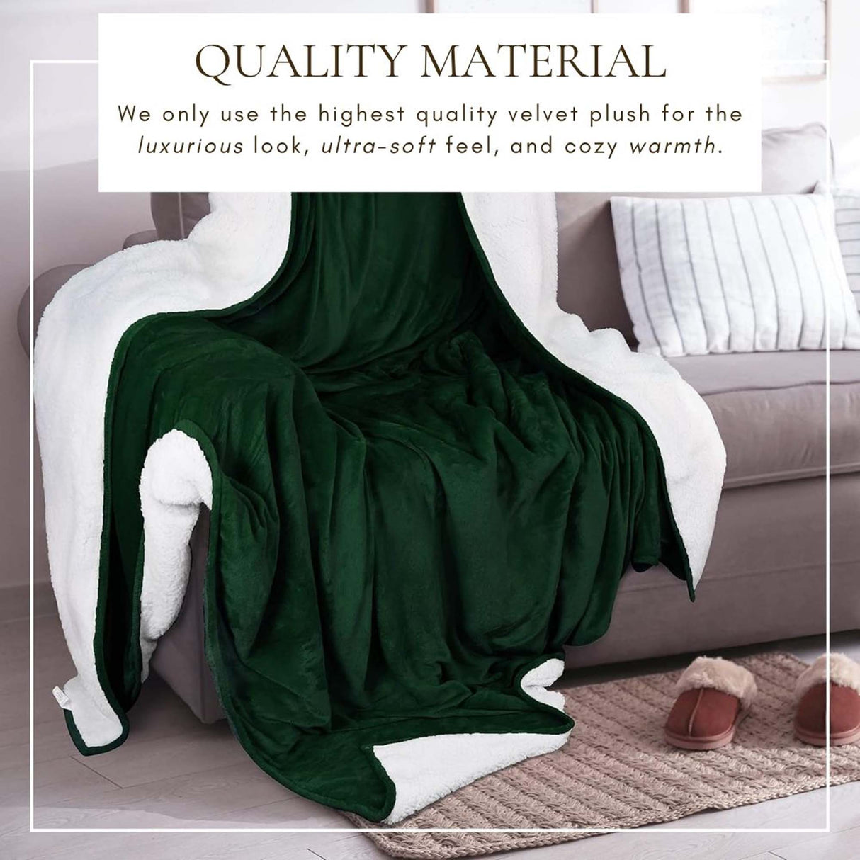 Velvet Plush Sherpa Bed Blanket - Sherpa Fleece Collection-Blankets-Parc Decor