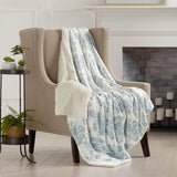 Velvet Plush Sherpa Luxury Bed Blanket - Cielo Collection-Blankets-Parc Decor