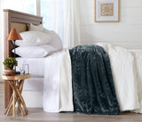 Velvet Plush Sherpa Luxury Bed Blanket - Cielo Collection-Blankets-Parc Decor