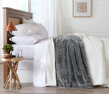 Velvet Plush Sherpa Luxury Bed Blanket - Cielo Collection-Blankets-Parc Decor
