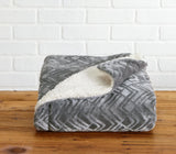 Velvet Plush Sherpa Luxury Bed Blanket - Cielo Collection-Blankets-Parc Decor