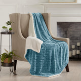 Velvet Plush Sherpa Luxury Bed Blanket - Cielo Collection-Blankets-Parc Decor