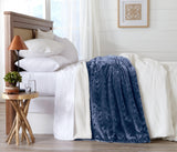 Velvet Plush Sherpa Luxury Bed Blanket - Cielo Collection-Blankets-Parc Decor