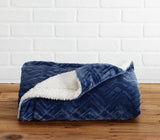 Velvet Plush Sherpa Luxury Bed Blanket - Cielo Collection-Blankets-Parc Decor