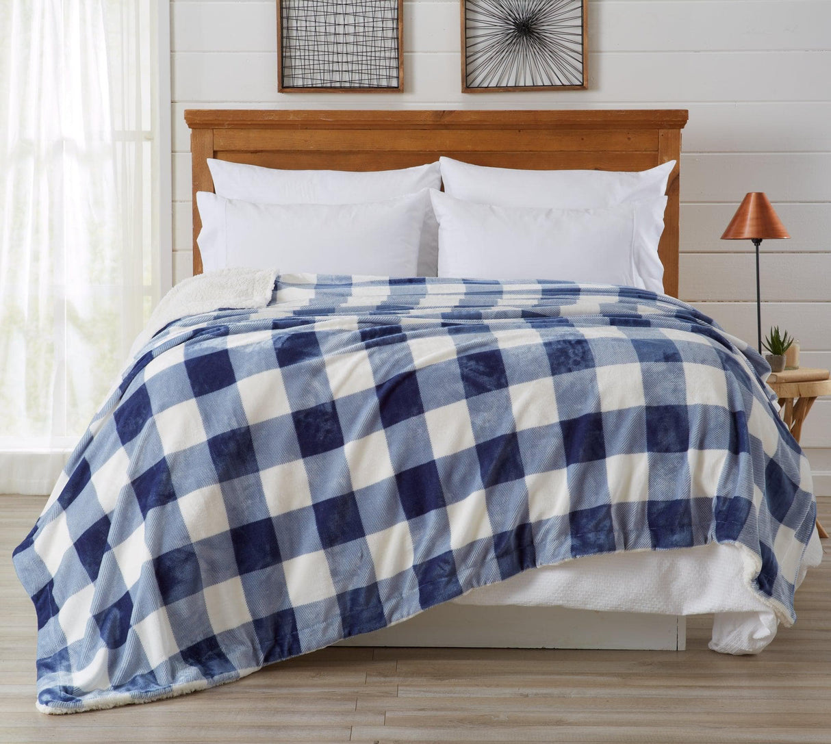 Velvet Plush Sherpa Luxury Bed Blanket - Cielo Collection-Blankets-Parc Decor