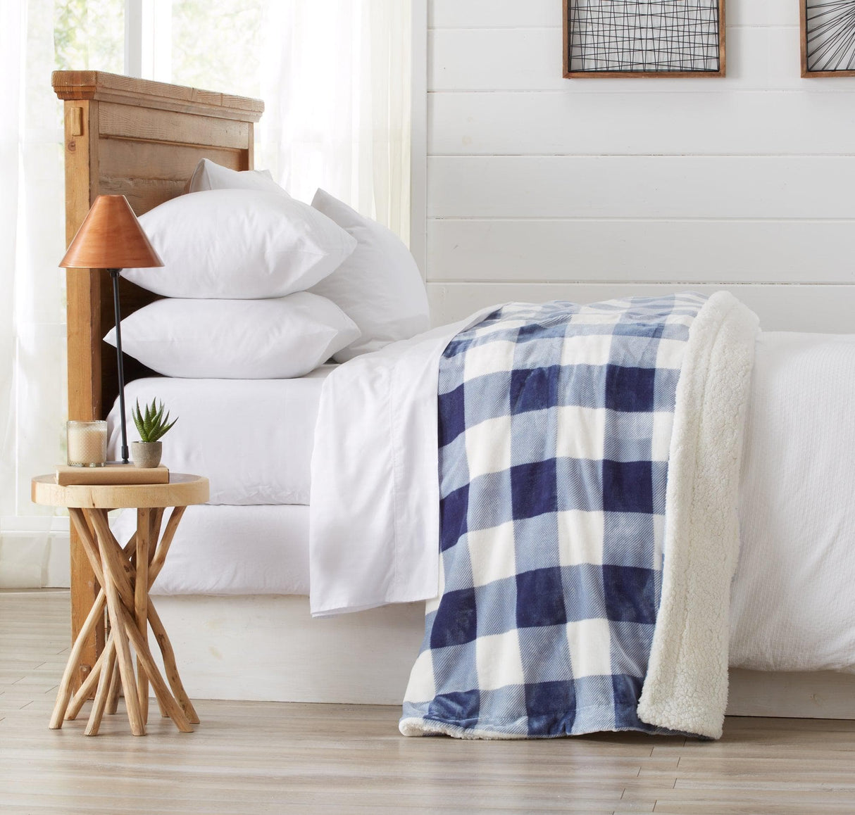 Velvet Plush Sherpa Luxury Bed Blanket - Cielo Collection-Blankets-Parc Decor